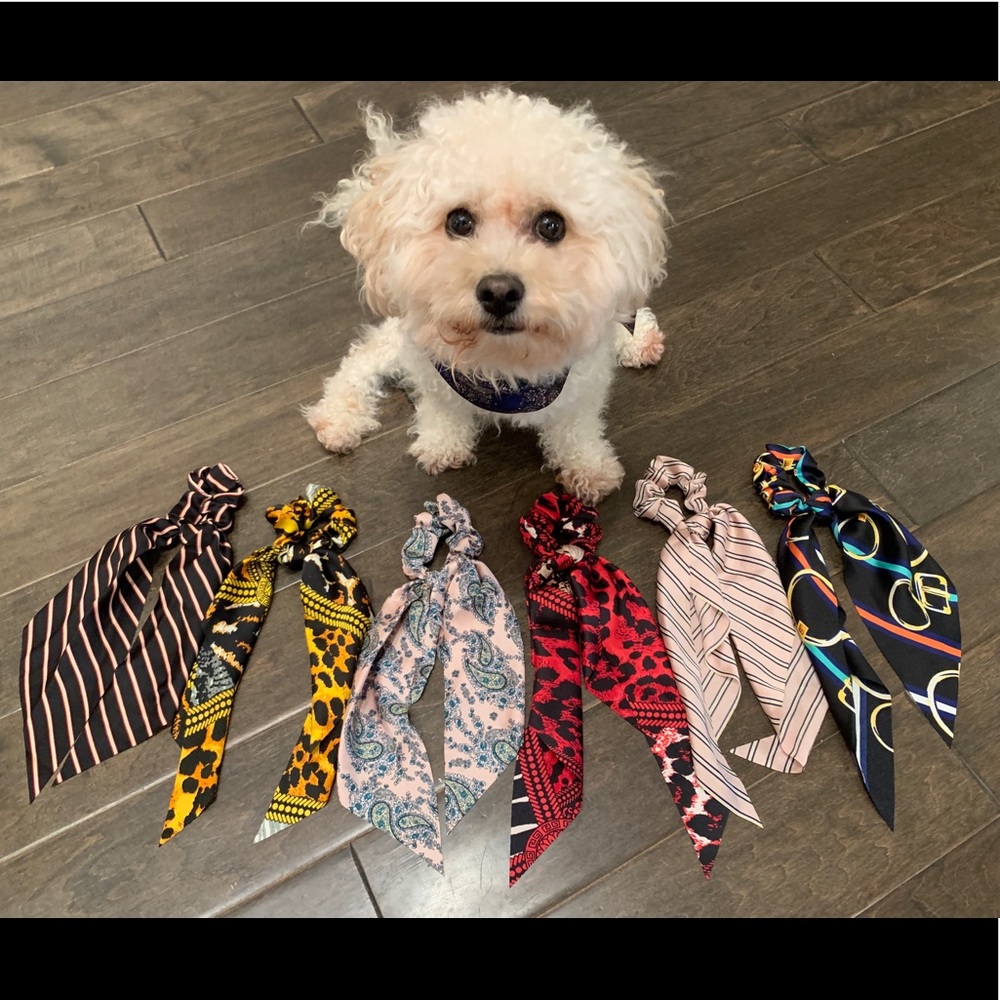 (6) Set bandana style scrunchy